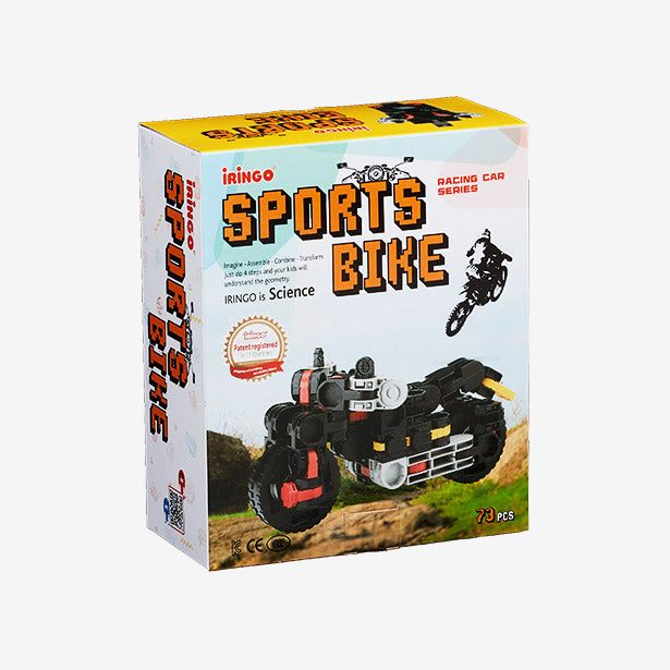 IRINGO Sports Bike – 3-in-1 Lernbaustein Fahrzeug-Serie (73 Teile)