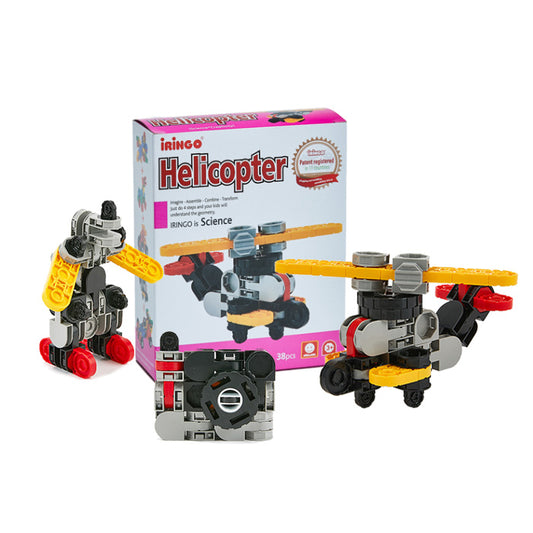 IRINGO Mini Helicopter – 6-in-1 Lernbaustein Mini-Serie (38 Teile)