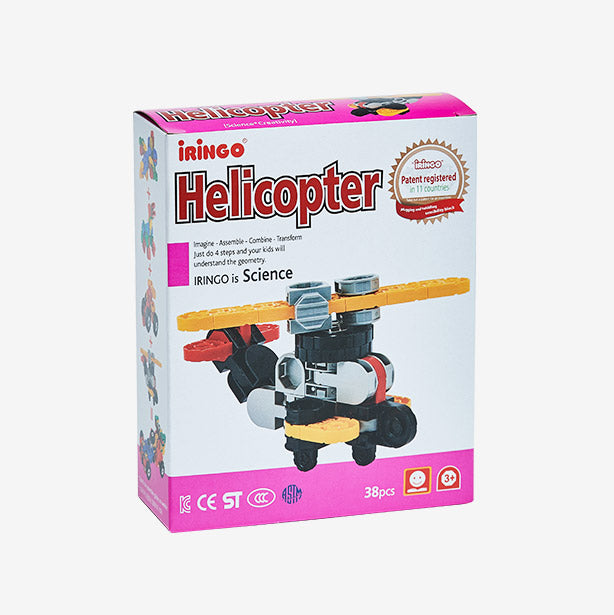 IRINGO Mini Helicopter – 6-in-1 Lernbaustein Mini-Serie (38 Teile)