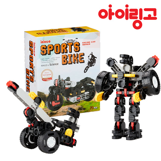 IRINGO Sports Bike – 3-in-1 Lernbaustein Fahrzeug-Serie (73 Teile)