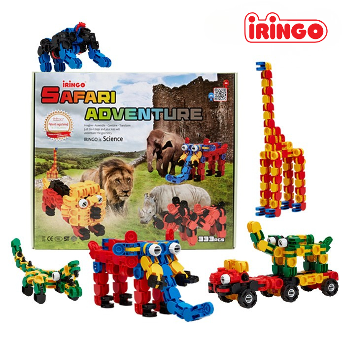 IRINGO Safari Adventure Set - 12 Modelle in 1 Set (333 Teile)