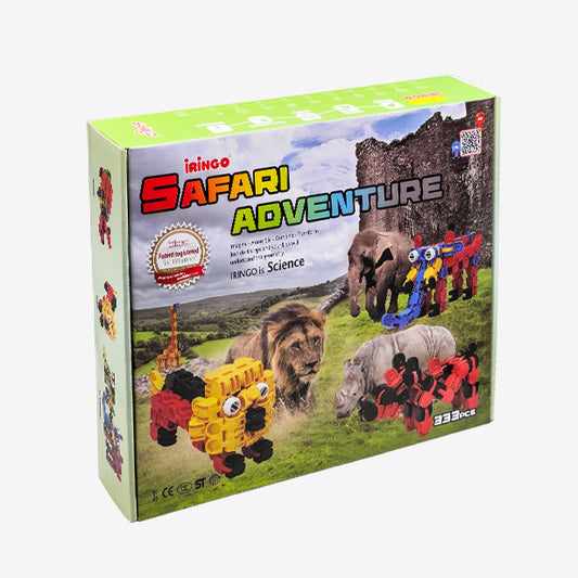 IRINGO Safari Adventure – 333-teiliges Tier- & Fahrzeug Baukasten-Set