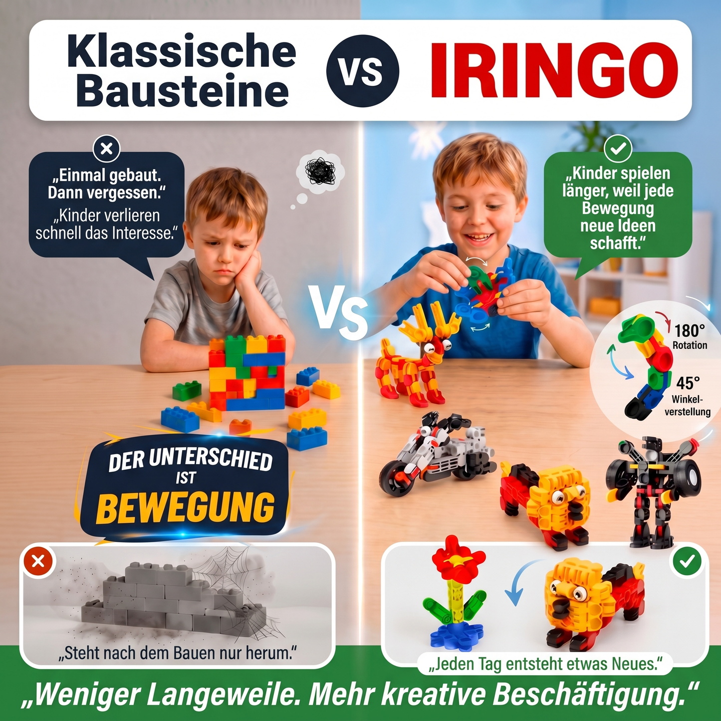 IRINGO New Starter Set – 18 Modelle in 1 Set (212 Teile)