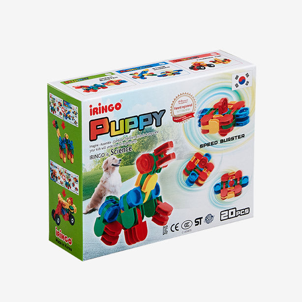 IRINGO Mini Puppy – 7-in-1 Lernbaustein Mini-Serie (20 Teile)